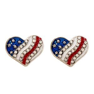 Heart Shaped Flag Earrings